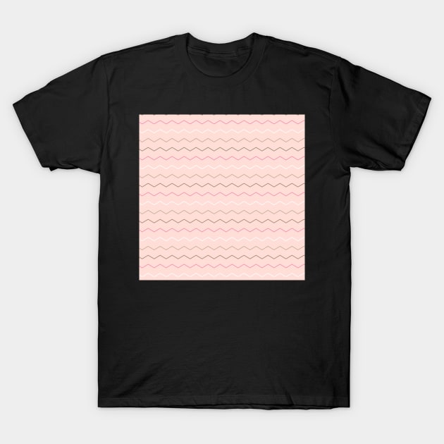 Pink Chocolate Chevron Pattern T-Shirt by greenoriginals